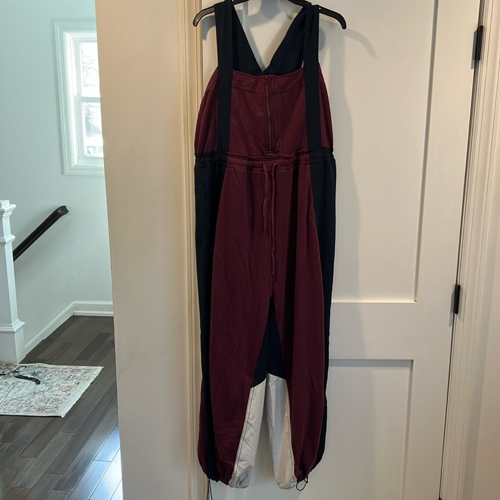 DAILY PRACTICE BY ANTHROPOLOGIE COLORBLOCK UTILITY JUMPSUIT, NWT SIZE LARGE
